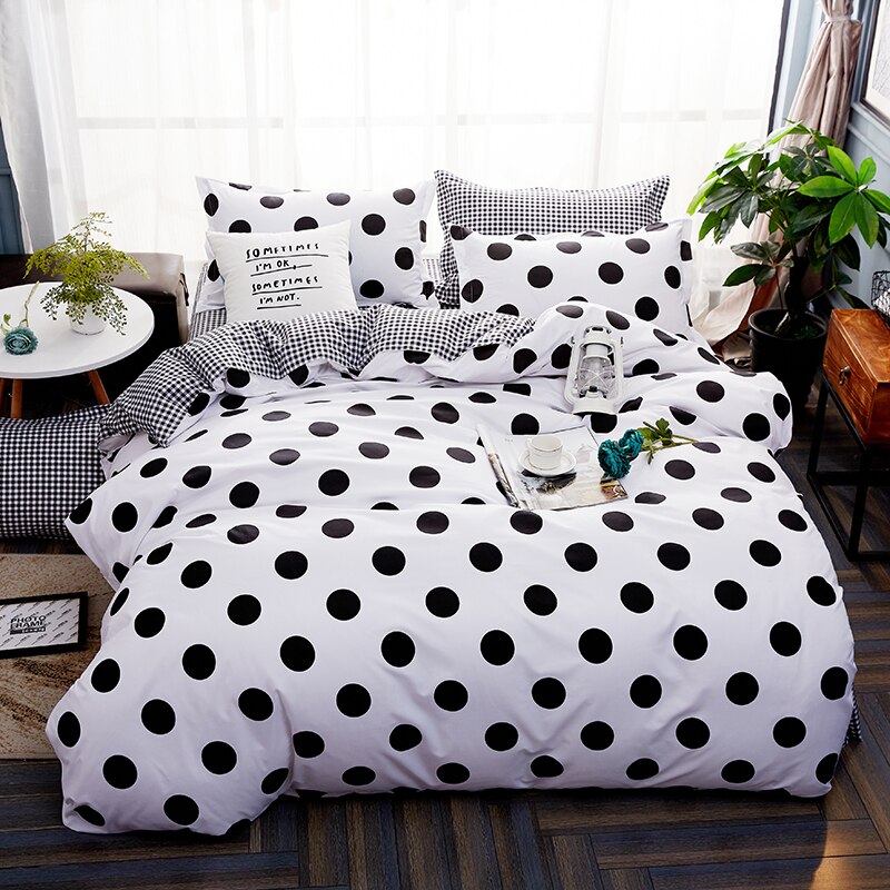 Ÿ Ÿ ħ Ʈ Ʈ Ǯ   ŷ  ̺ Ʈ  ສ Ŀ ÷ Ʈ  Ŀ Ʈ ̱/Ins Style Bedding Set Twin Full Queen size King Super Wave Point Design Duvet Co